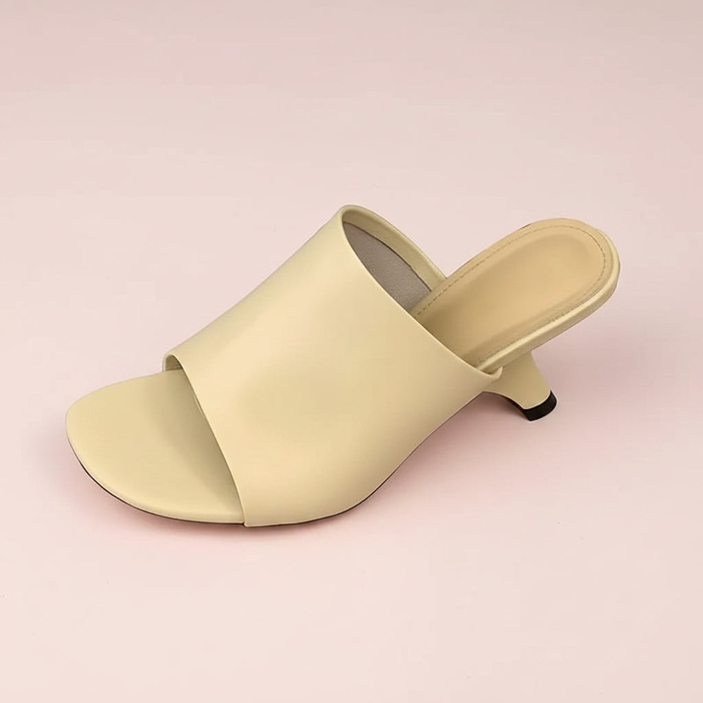 Curved Heel Mules