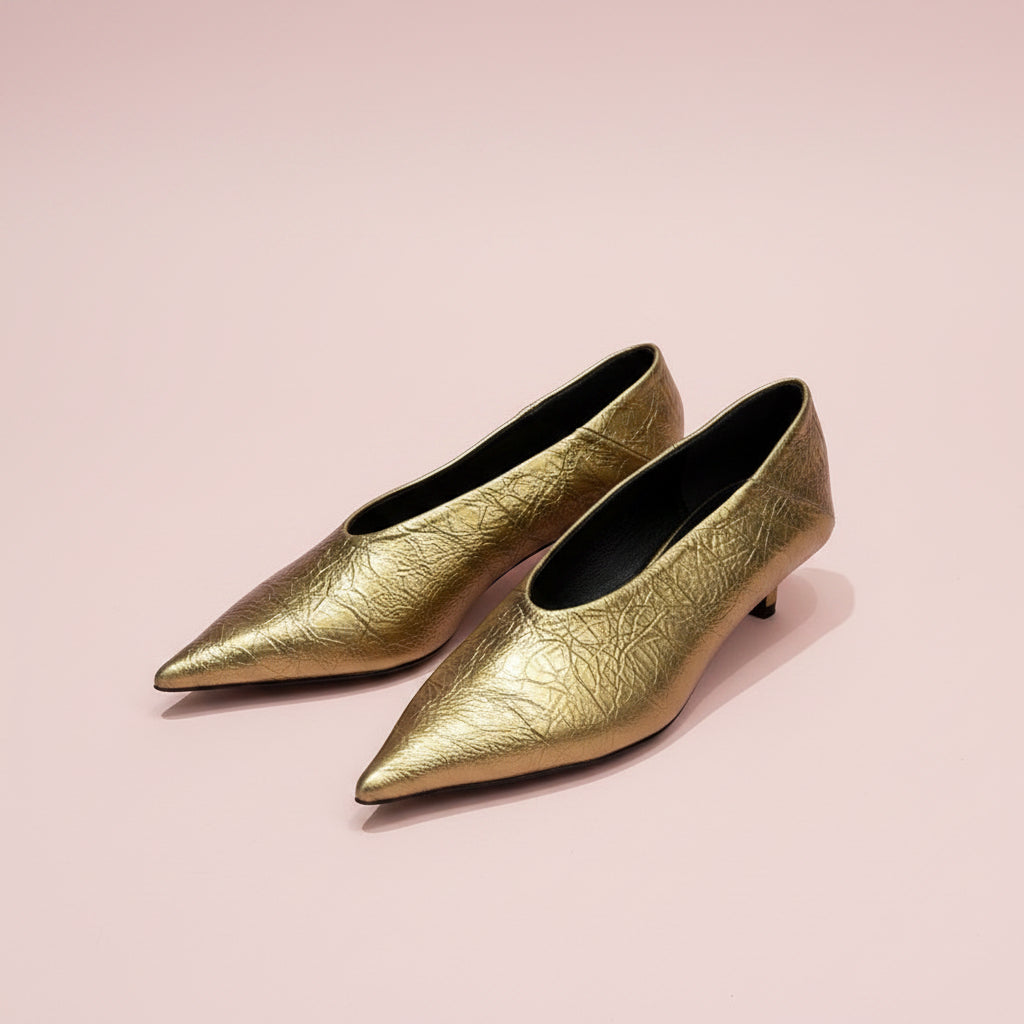 Pointed Toe Kitten Heel Pumps