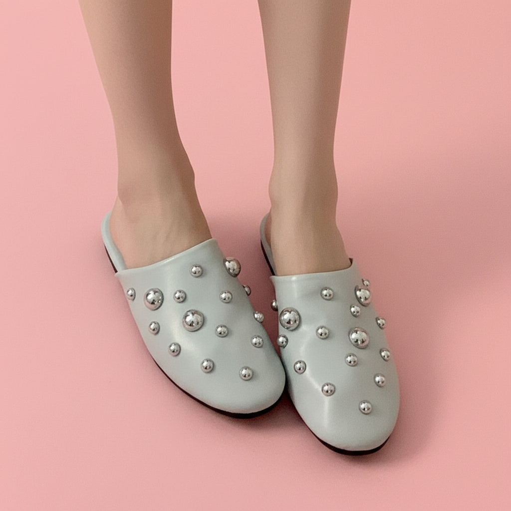 Studded Mule Slipper Shoes