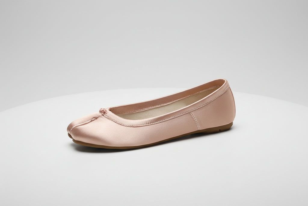 Satin Tabi Toe Flat Ballerinas
