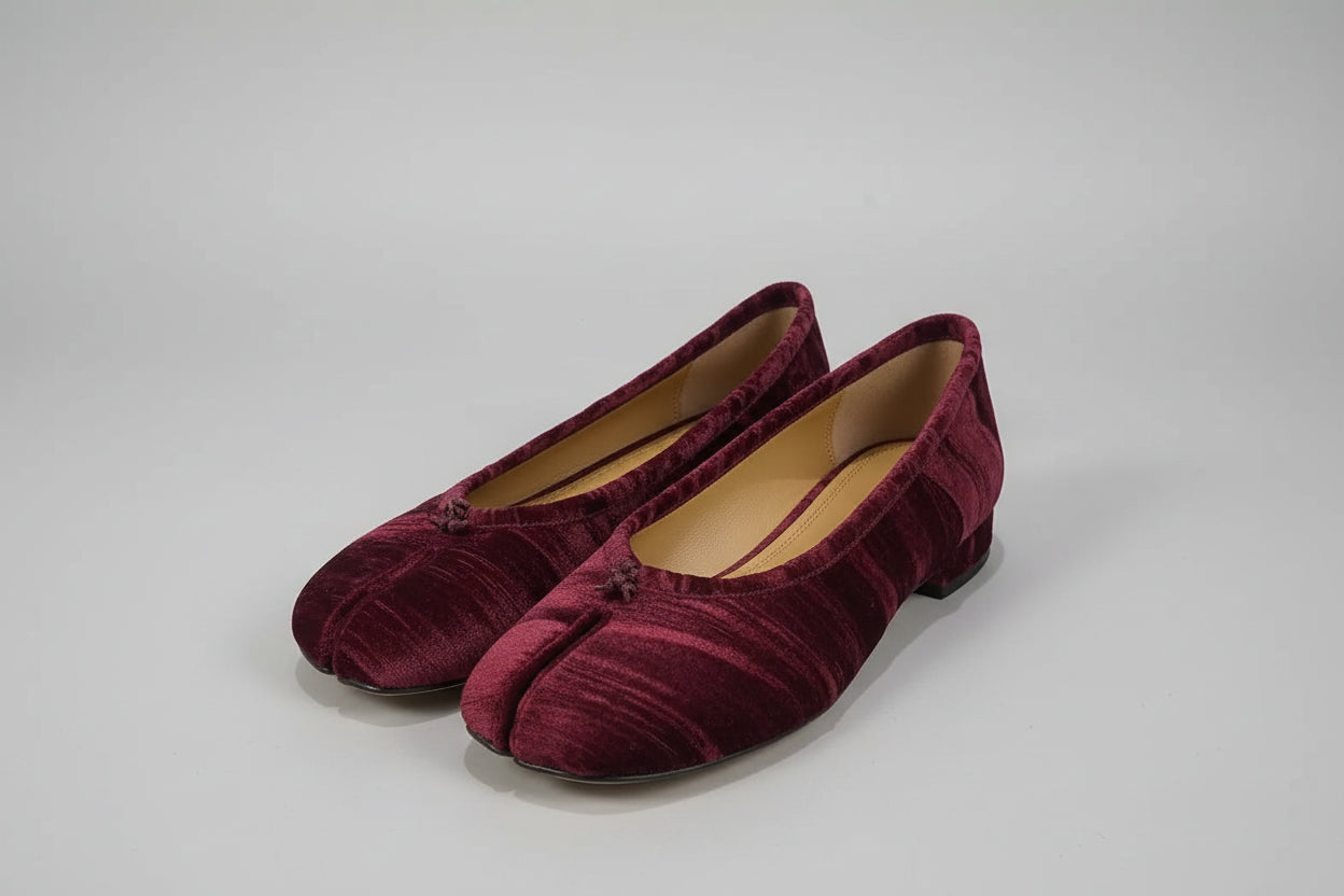 Tabi Ballerina Velvet Heels