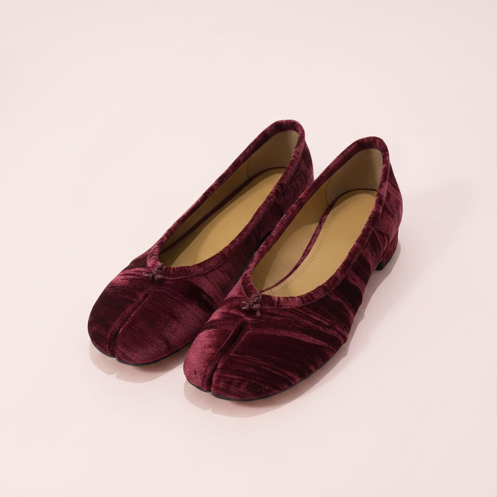 Tabi Ballerina Velvet Heels