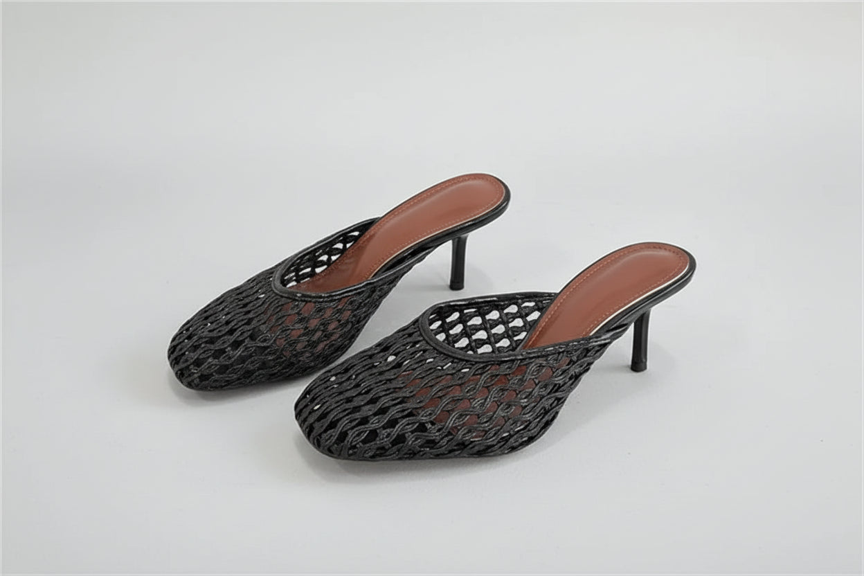 Mesh Heel Mules