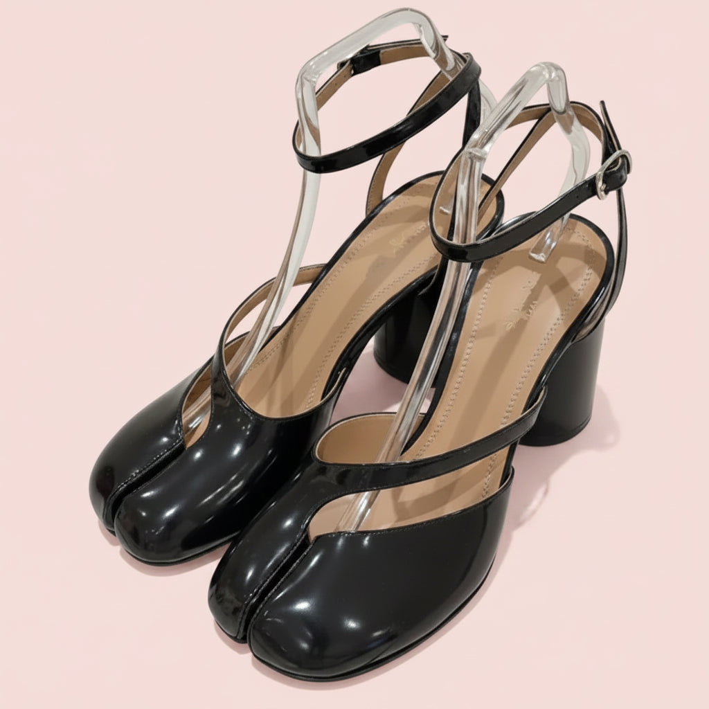 Tabi Toe Strap Block Heels