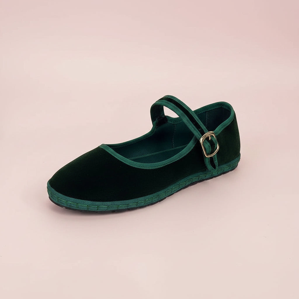 Velvet Mary Jane Shoes