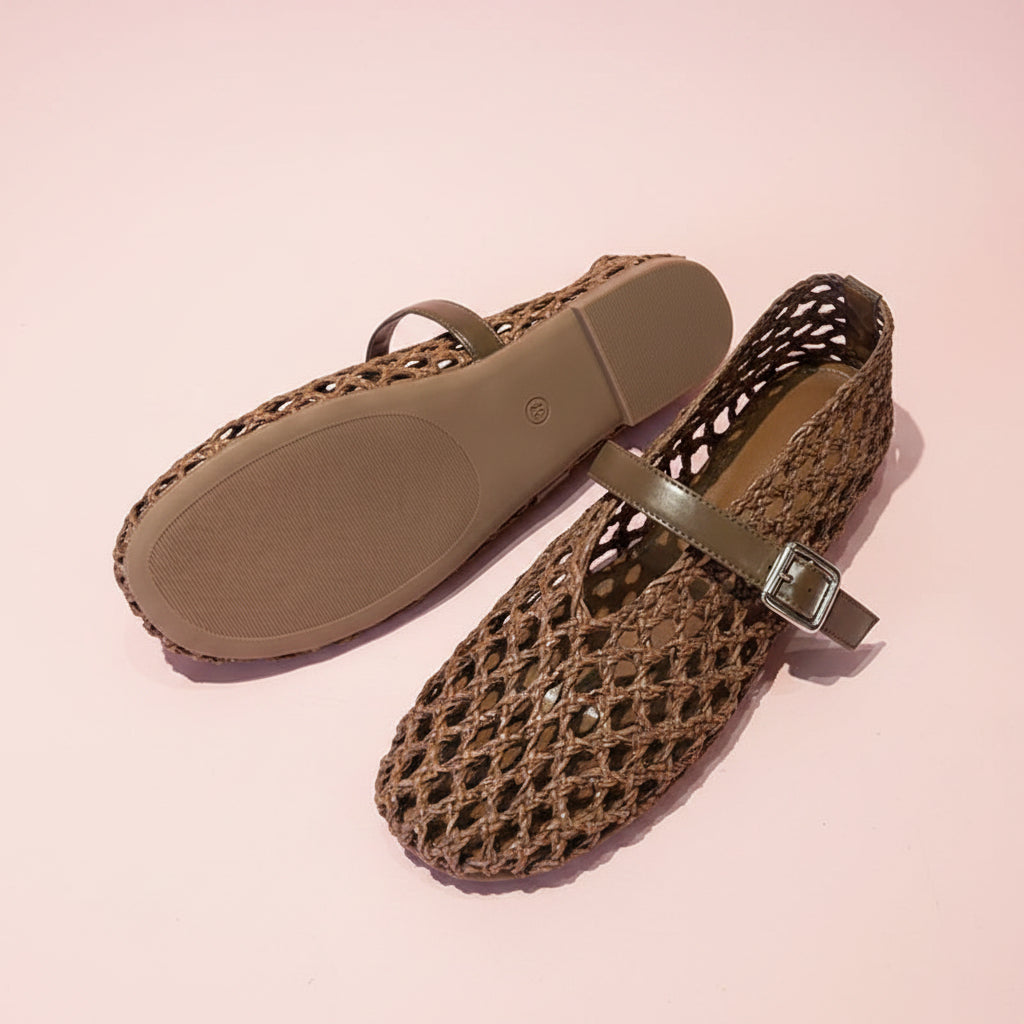 Mesh Belt Flats