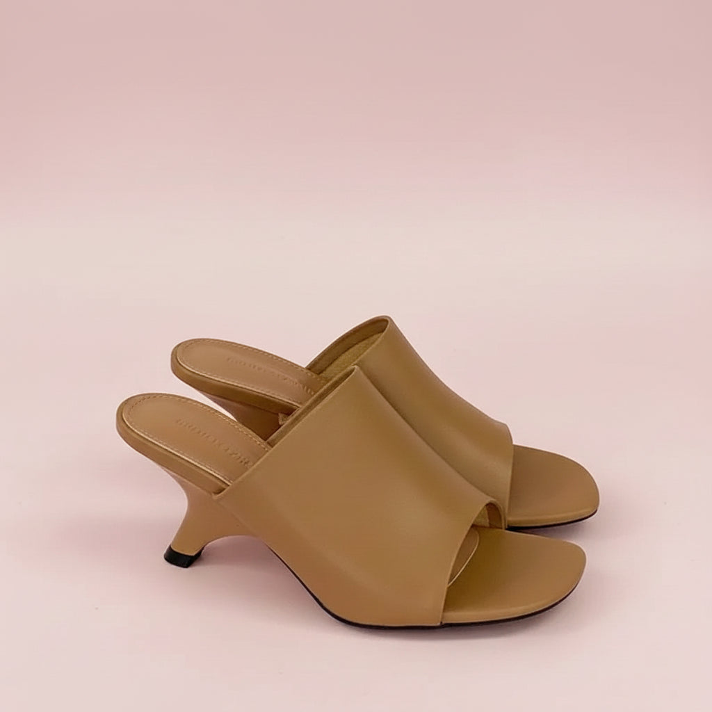 Curved Heel Mules
