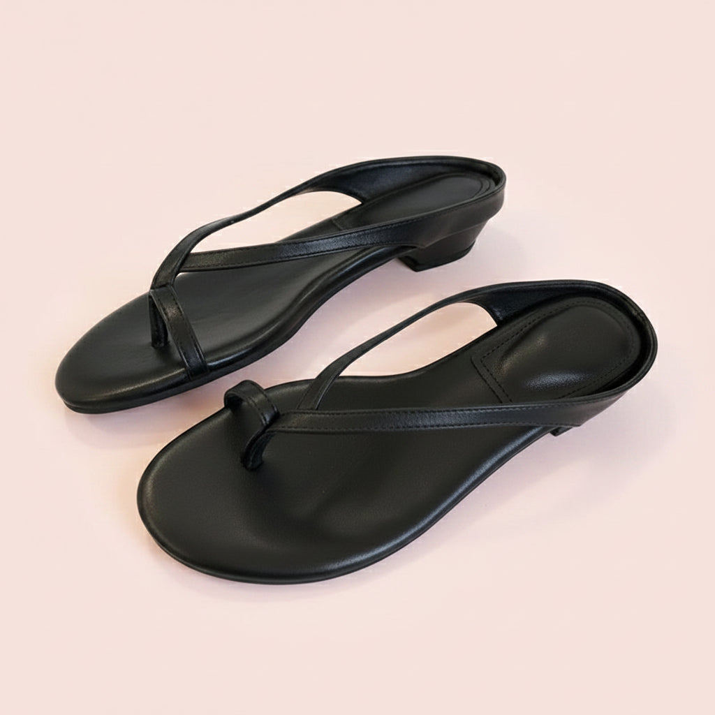 Asymmetric Cut Flat Sandals