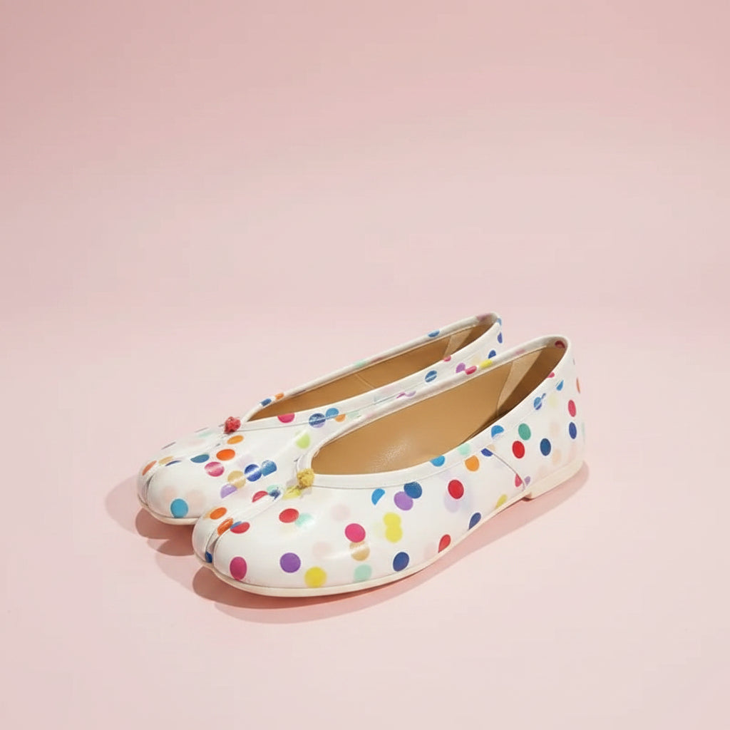 Polka Dot Tabi Ballet Flats