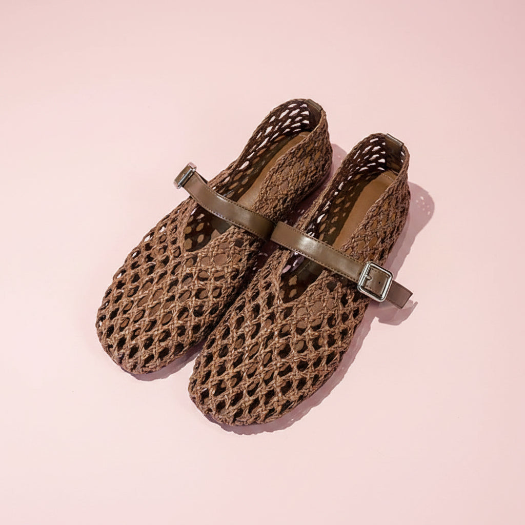Mesh Belt Flats