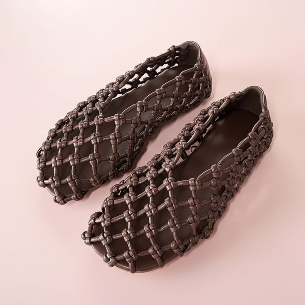 Woven Leather Flats
