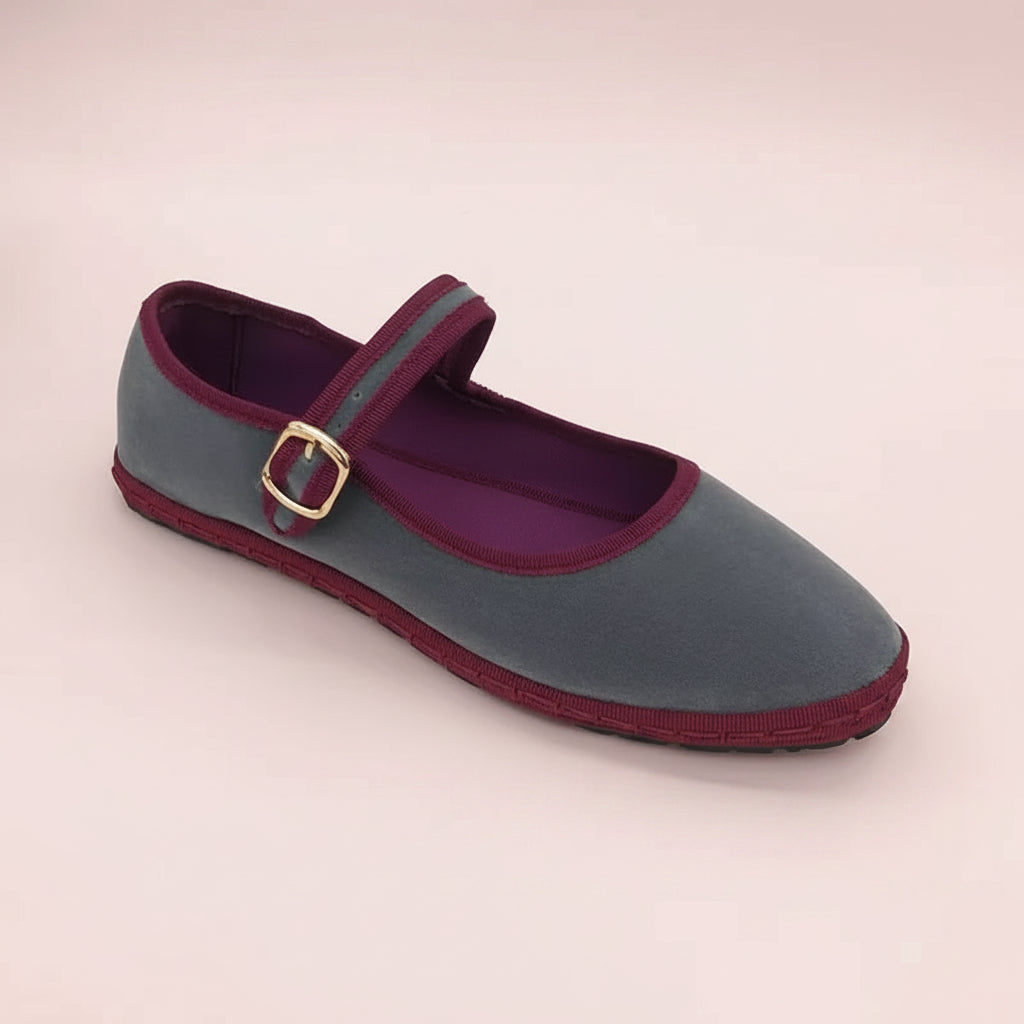 Velvet Mary Jane Shoes