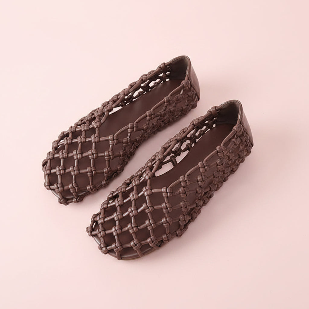 Woven Leather Flats