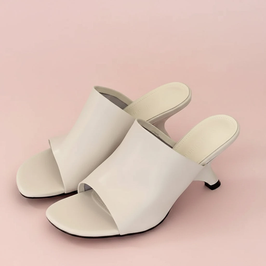 Curved Heel Mules