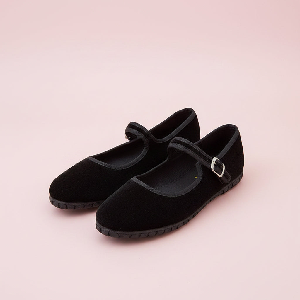 Velvet Mary Jane Shoes