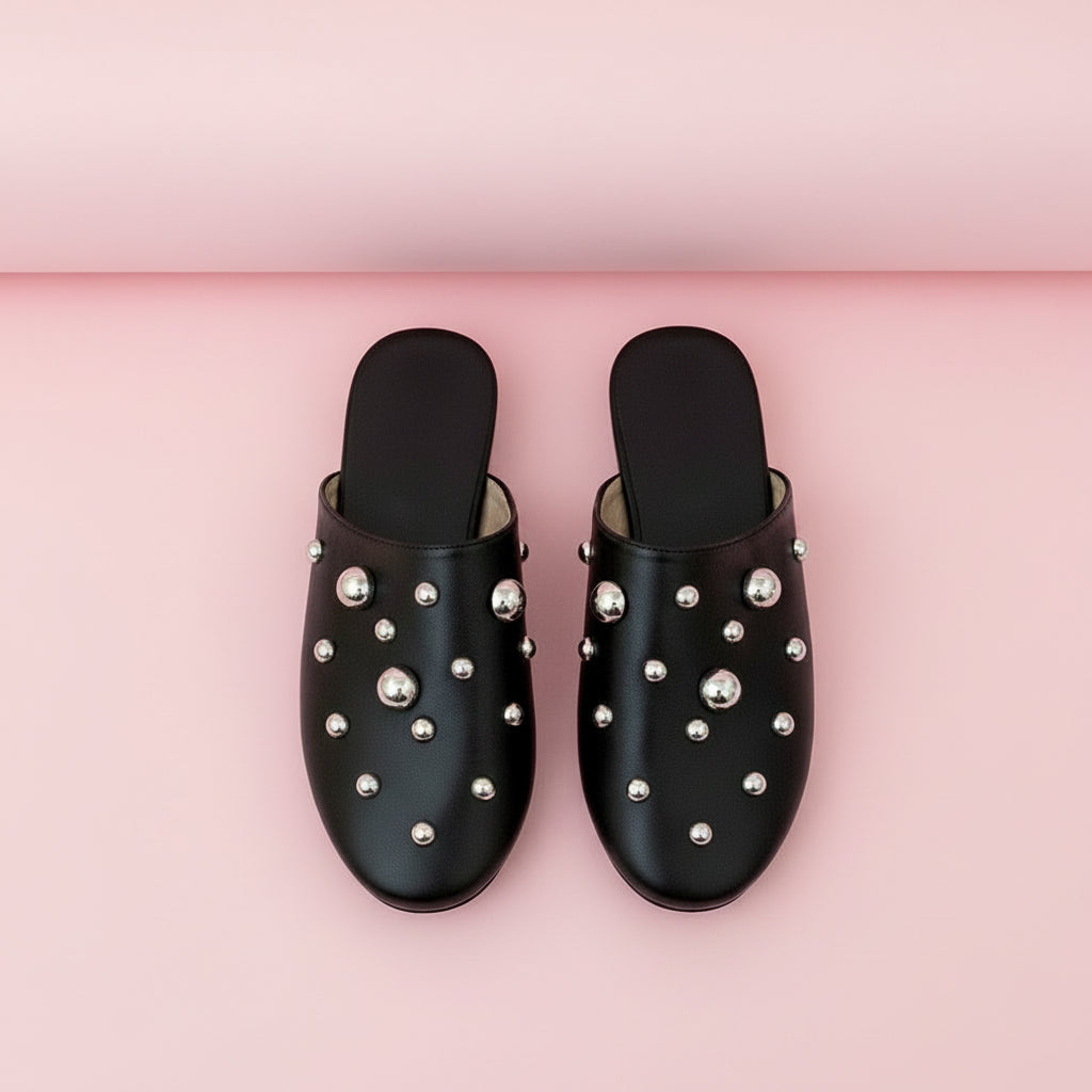 Studded Mule Slipper Shoes