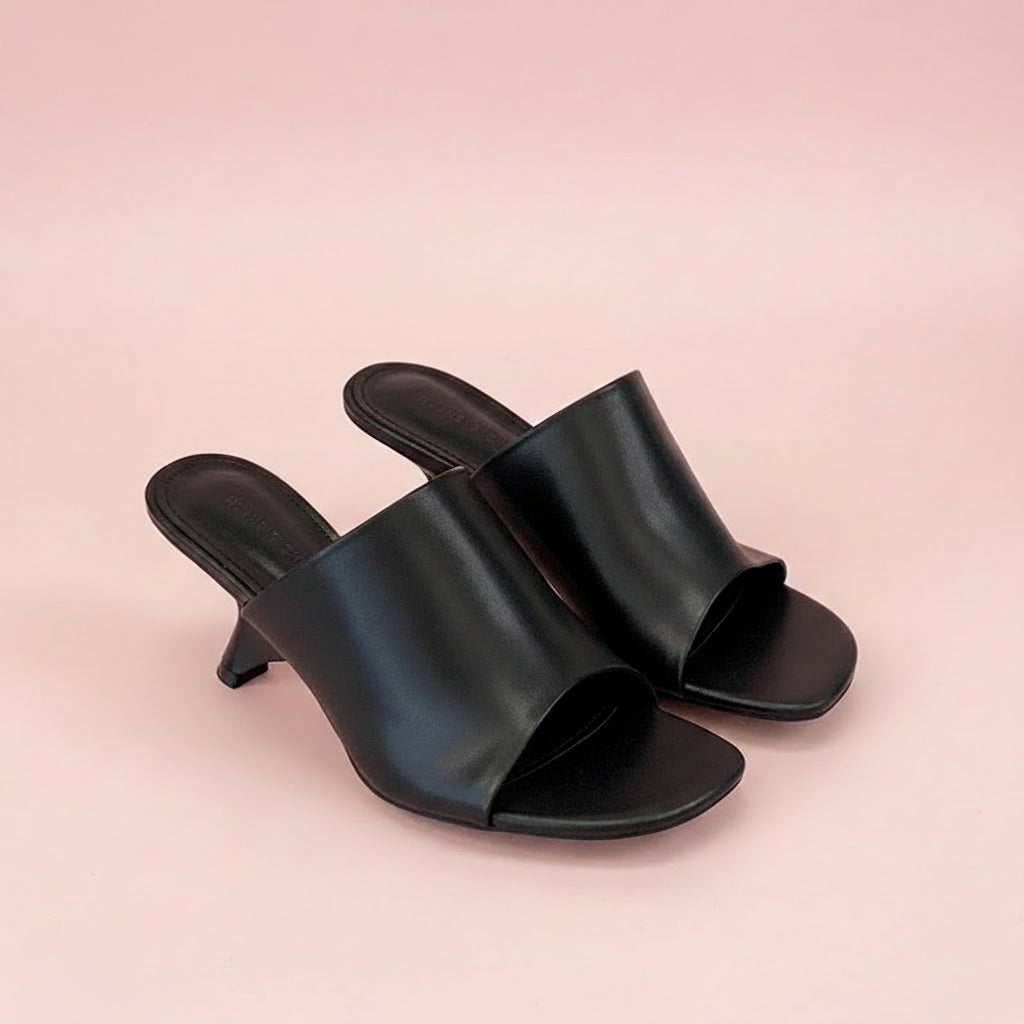 Curved Heel Mules