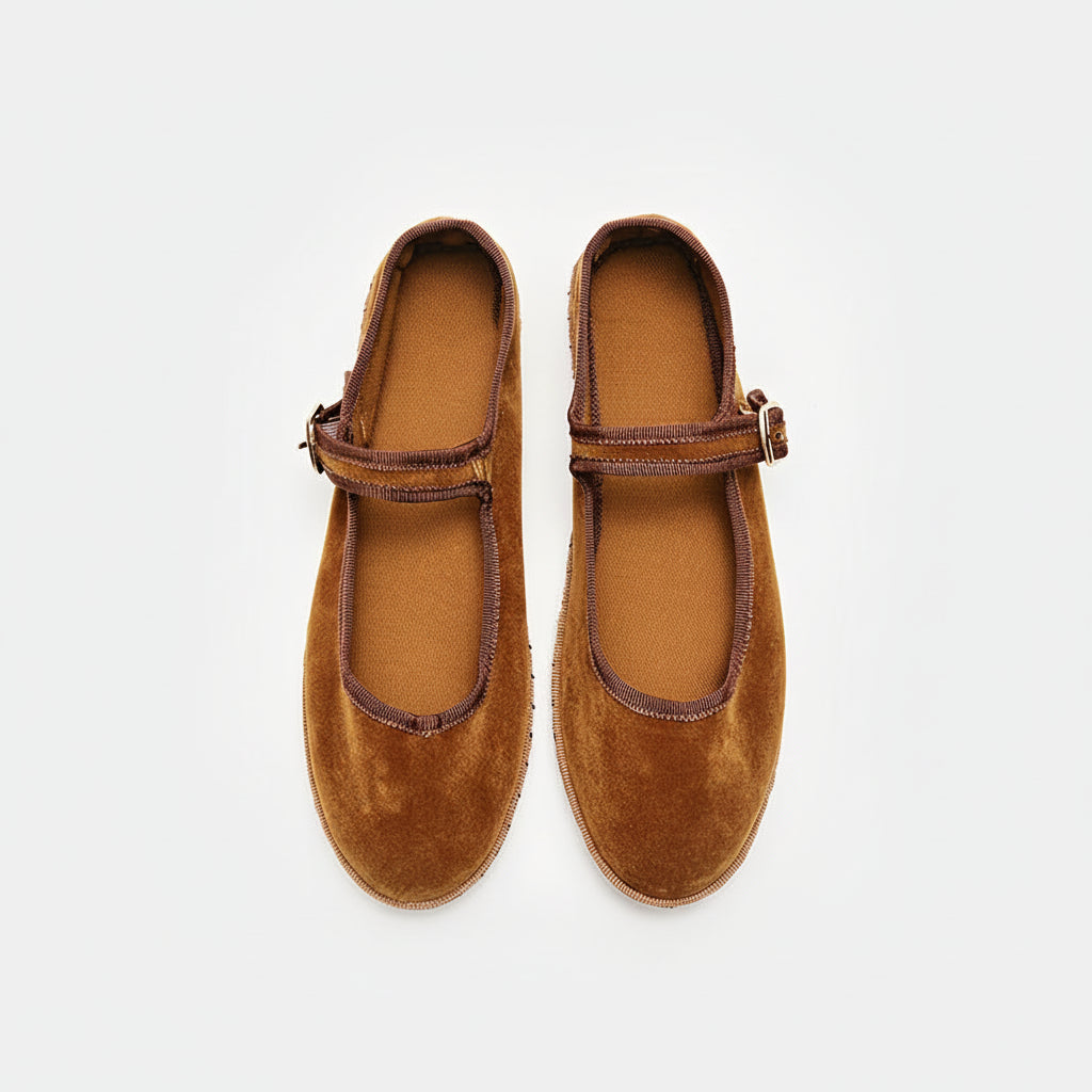 Velvet Mary Jane Shoes