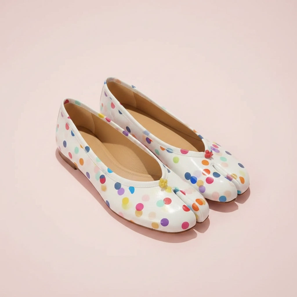 Polka Dot Tabi Ballet Flats
