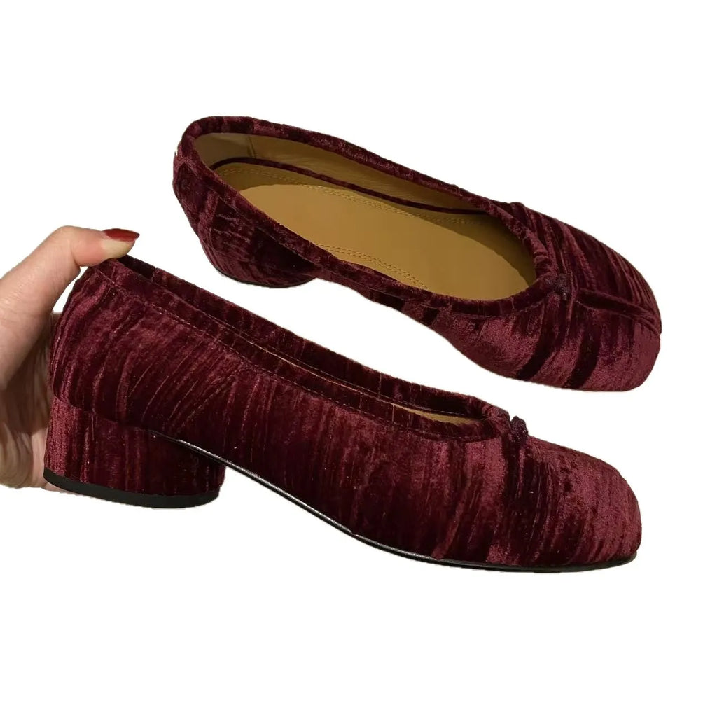 Tabi Ballerina Velvet Heels