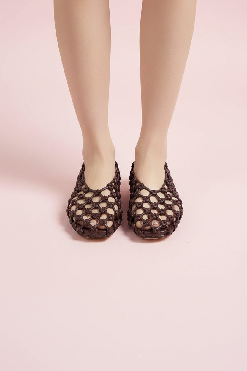 Woven Leather Flats