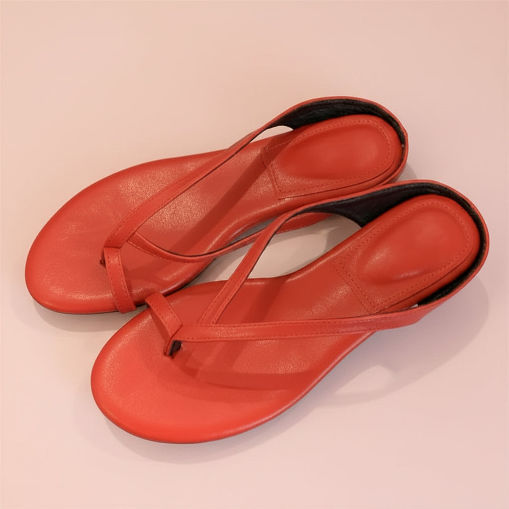 Asymmetric Cut Flat Sandals