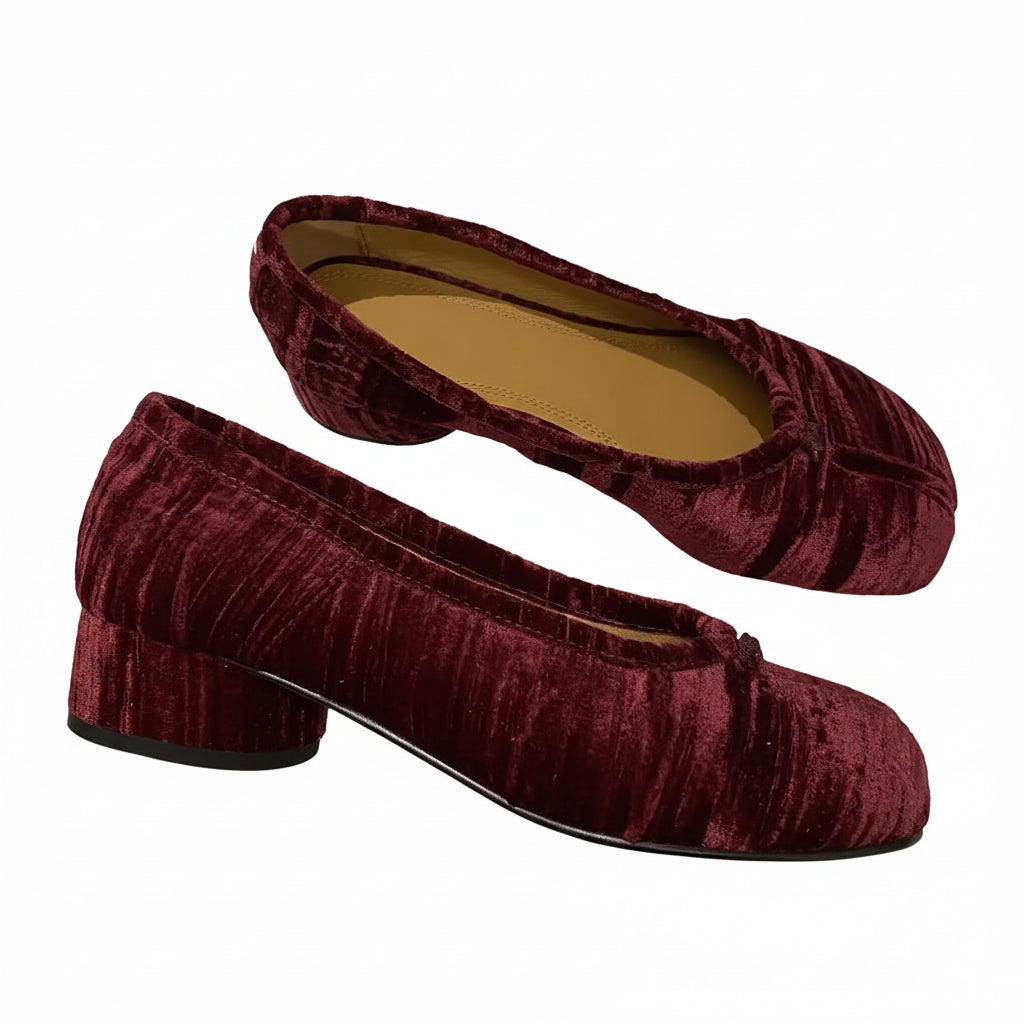 Tabi Ballerina Velvet Heels