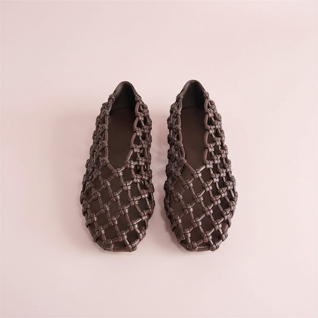 Woven Leather Flats