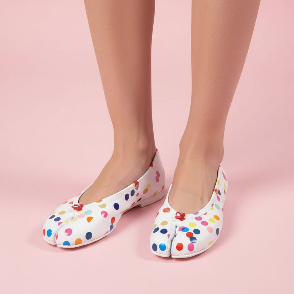 Polka Dot Tabi Ballet Flats