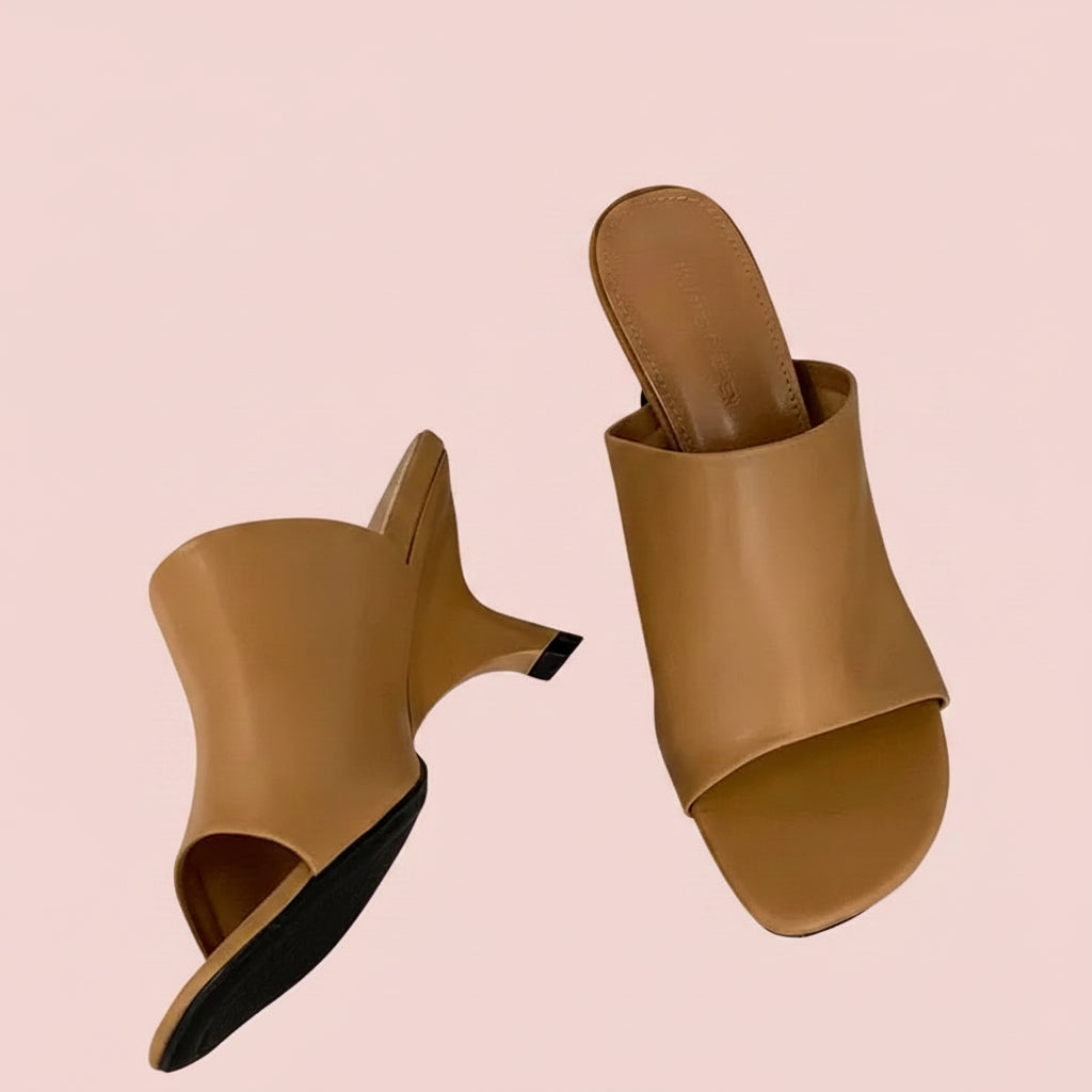 Curved Heel Mules