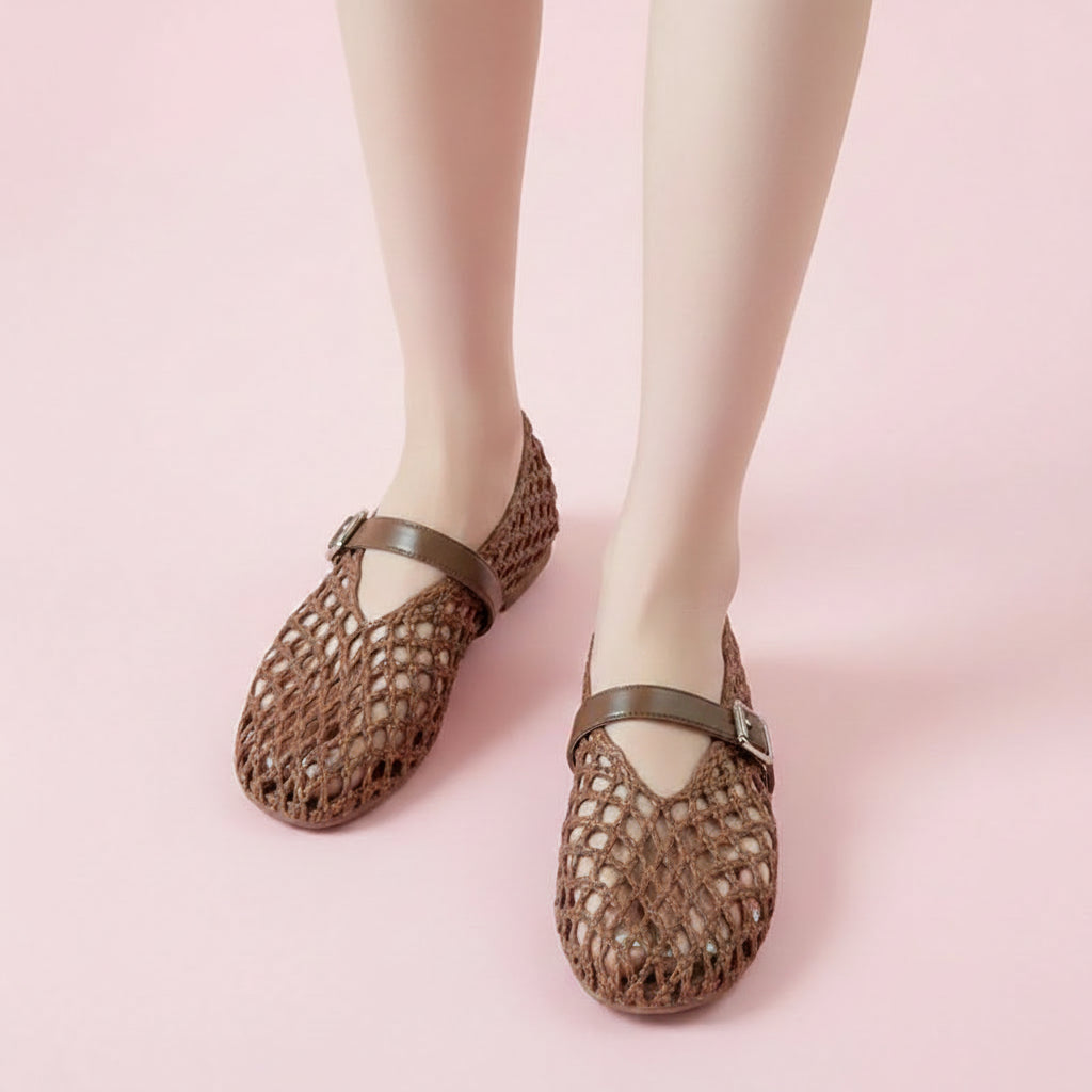 Mesh Belt Flats