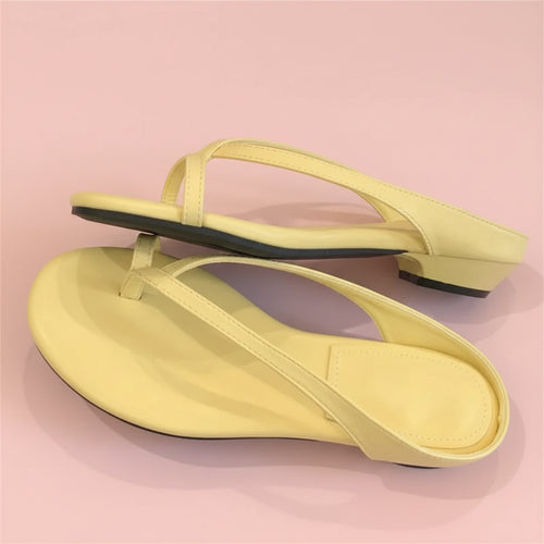 Asymmetric Cut Flat Sandals