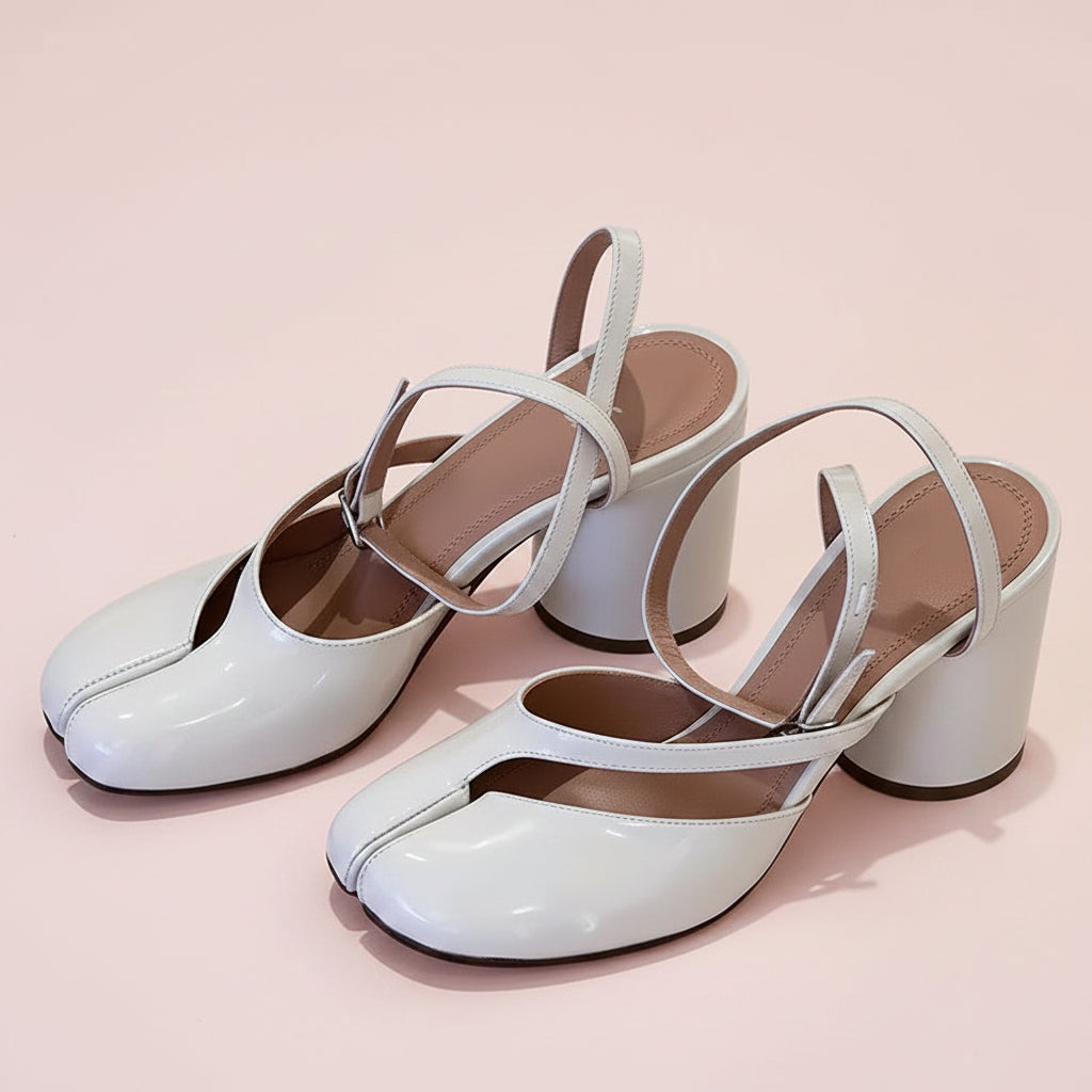 Tabi Toe Strap Block Heels