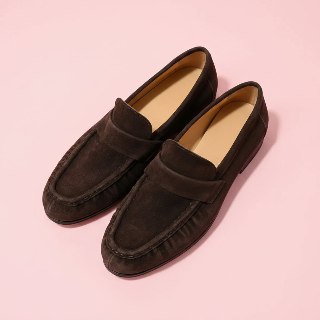 Classic Ruched Suede Loafer